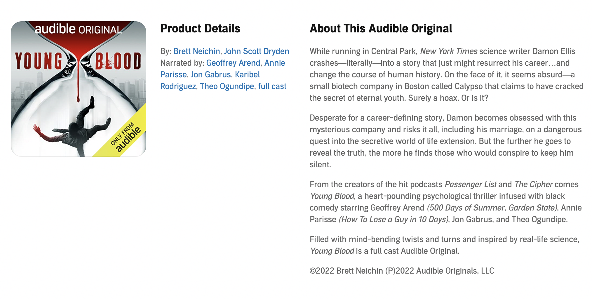 Audible Original - Young Blood