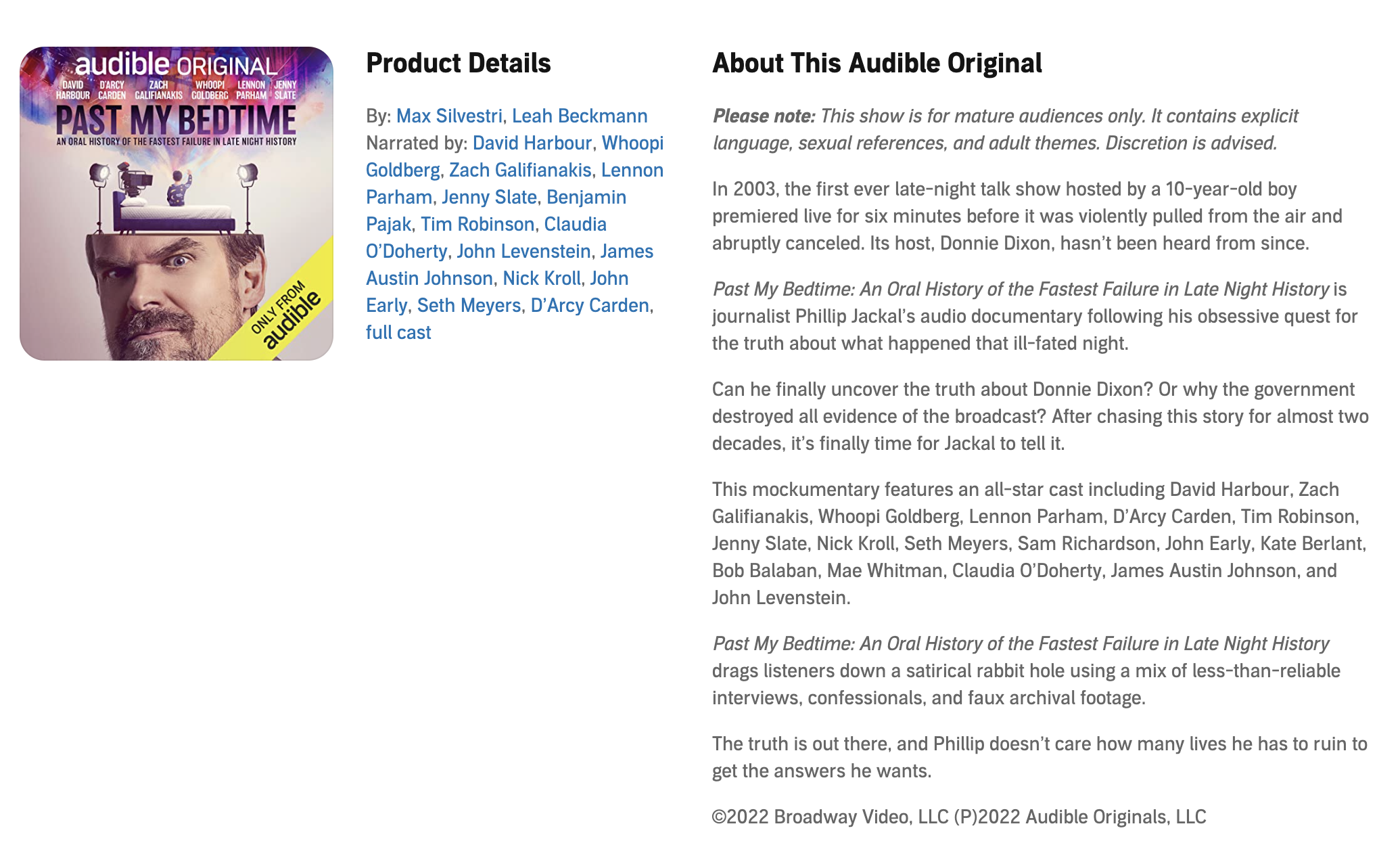 Audible Original- Past My Bedtime