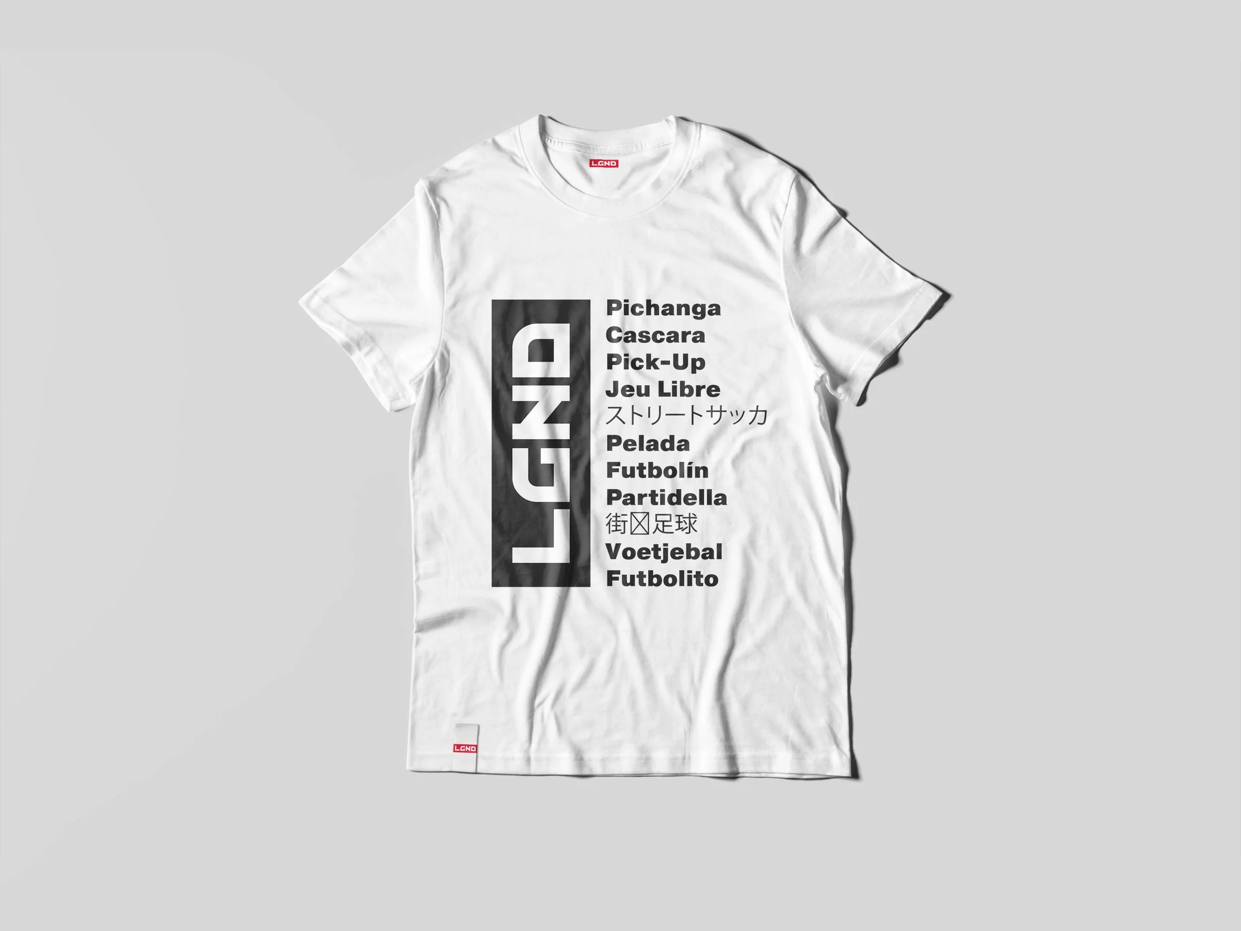 White T-shirt with black vertical 