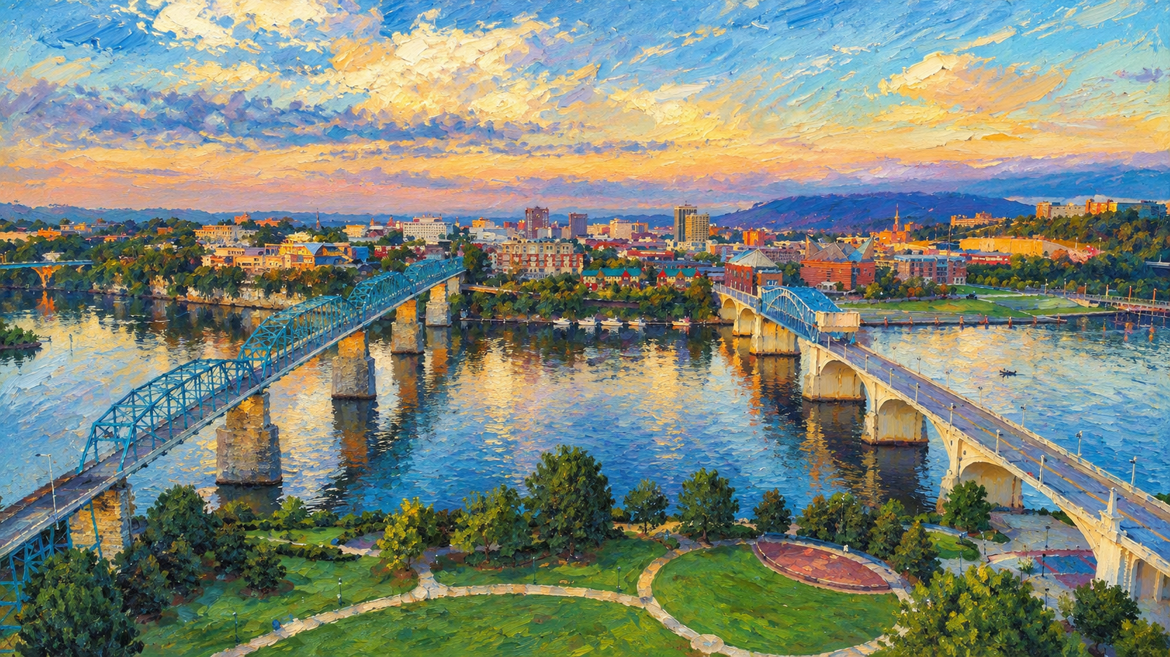 A decorative photo of Chattanooga and "registration"
