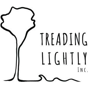 Black silhouette of a bull beside the words “Trading Lightly Inc.”