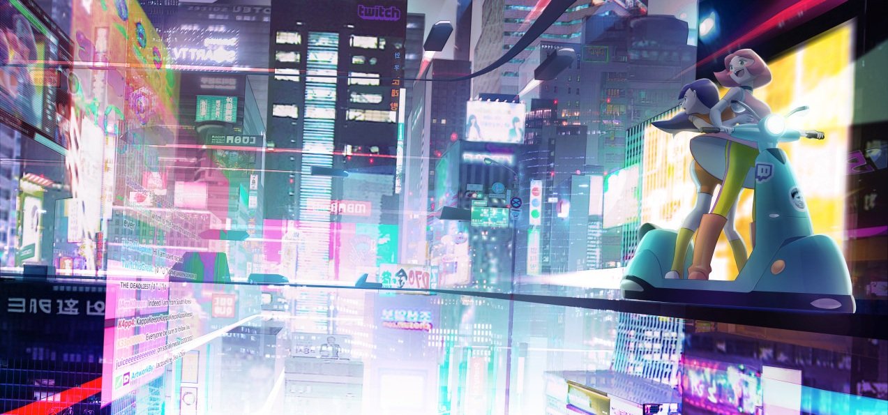 'Neo Twitch City' | Wall Mural @ Twitch HQ SF (2017)