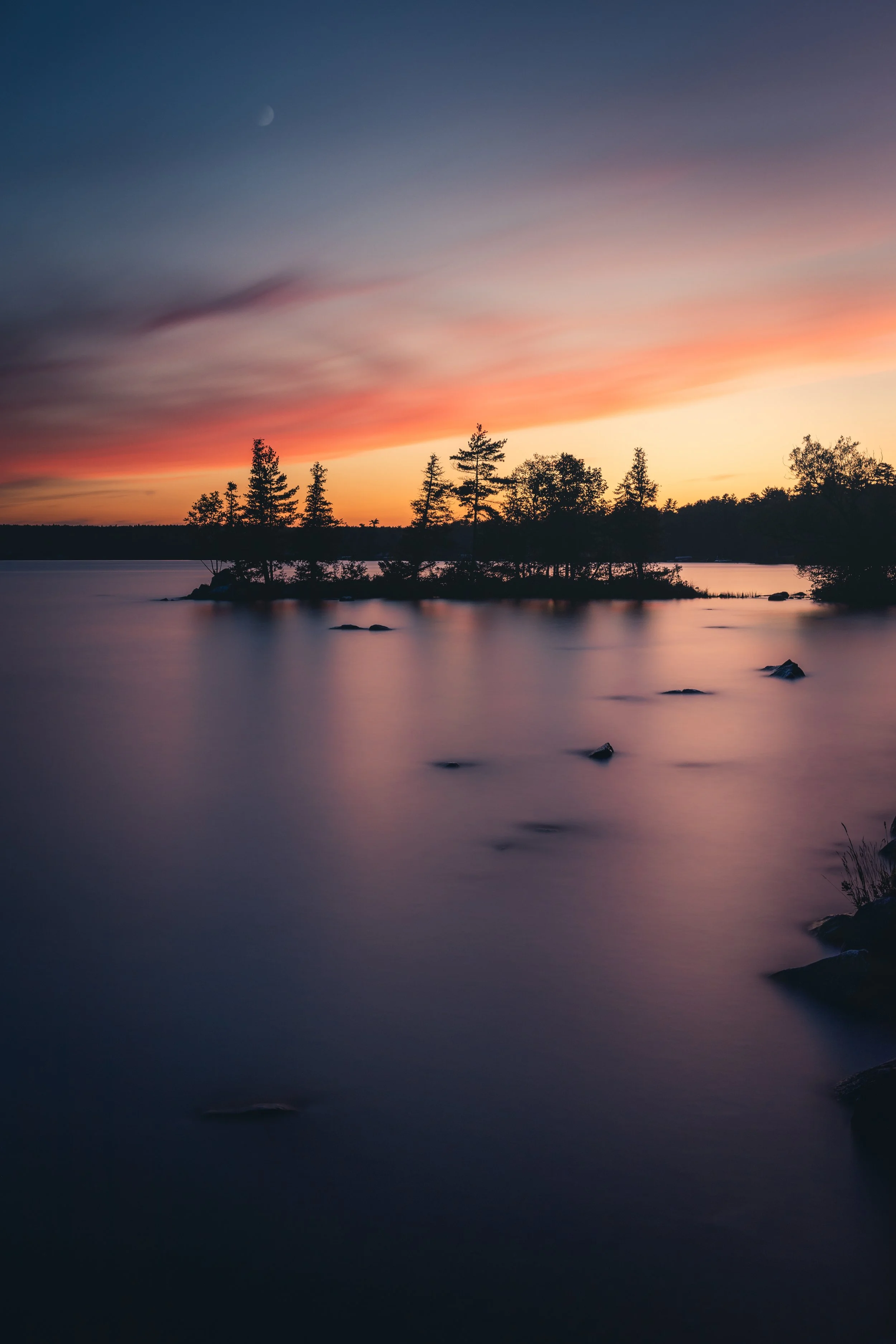 Calabogie Long Exposure Sunset with Moon.jpg