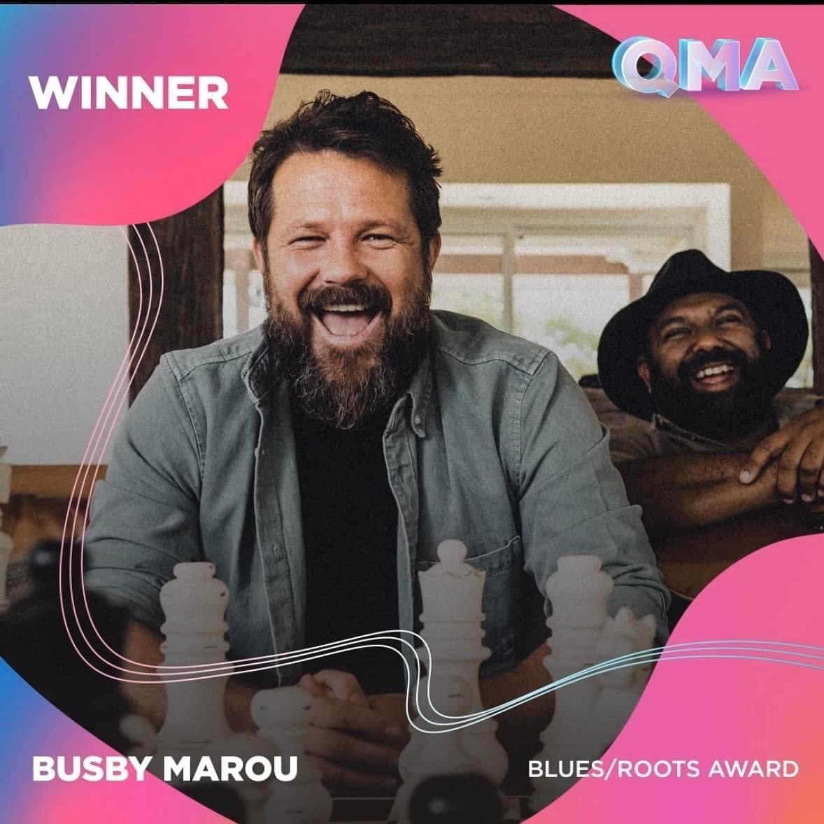 A win for @busbymarou last night at the @qldmusicawards taking home the Roots and Roots Award! 🏆