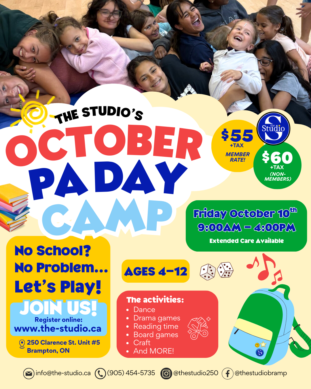 October PA Day Camp