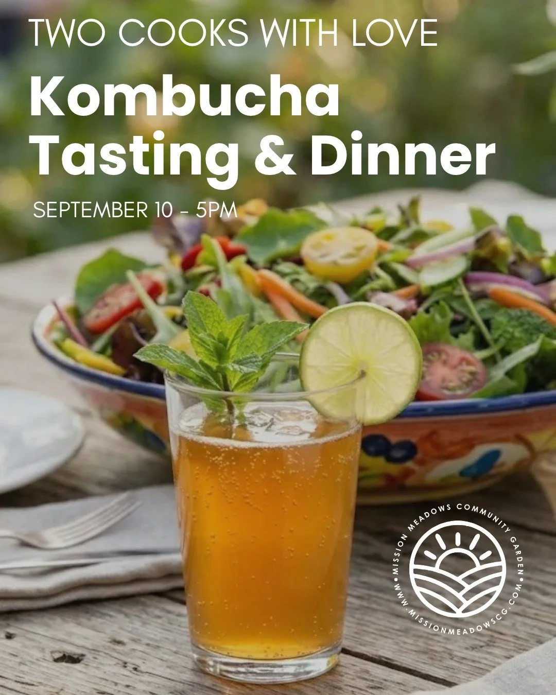 Time is running out to sign up for this Thursday's class! 

Enjoy a spread of garden-inspired appetizers and dinner samples, all featuring kombucha in creative ways, plus kombucha mocktails in assorted flavors. Every guest goes home with a free kombu