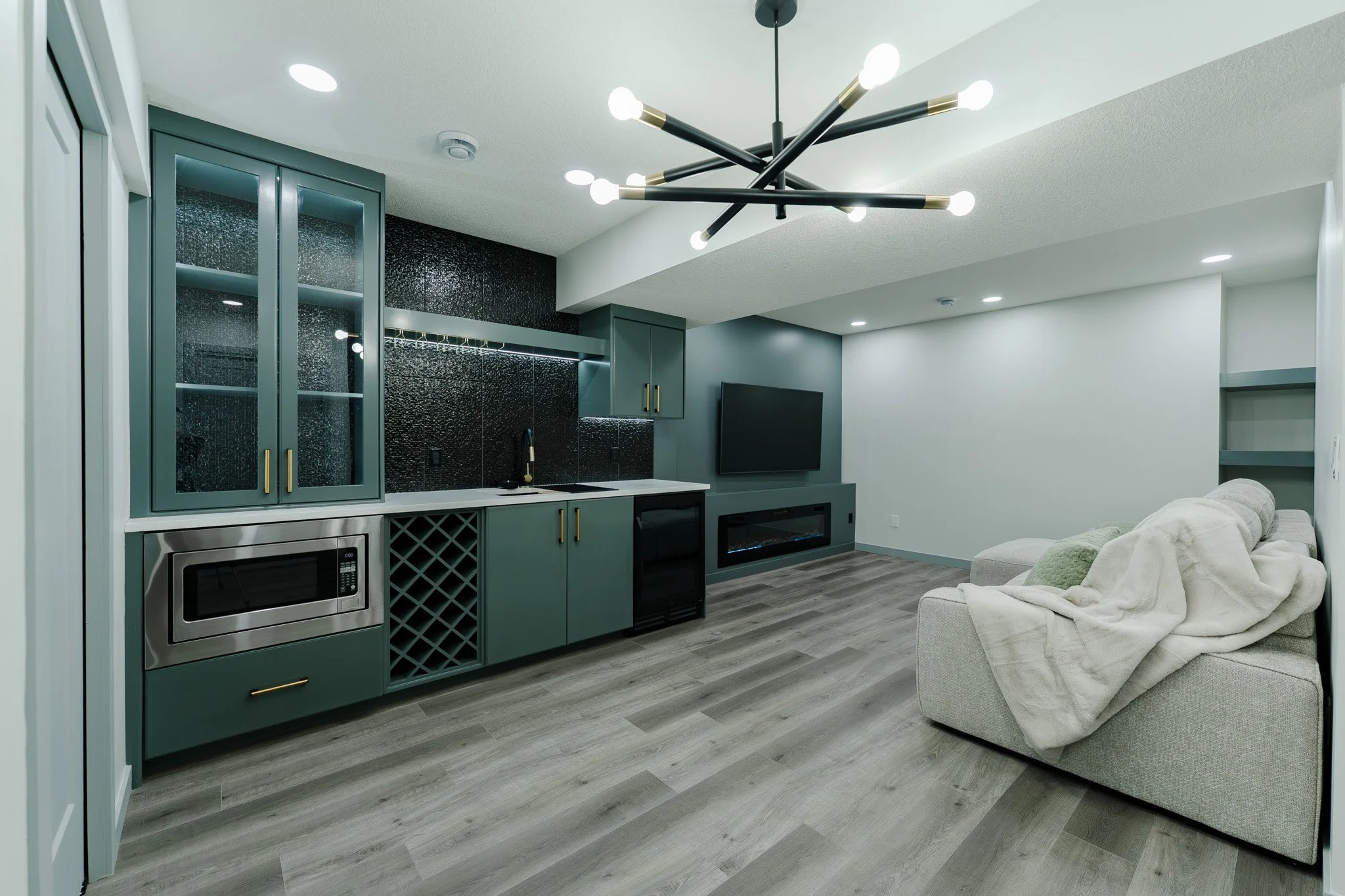 Basement with a Wet Bar