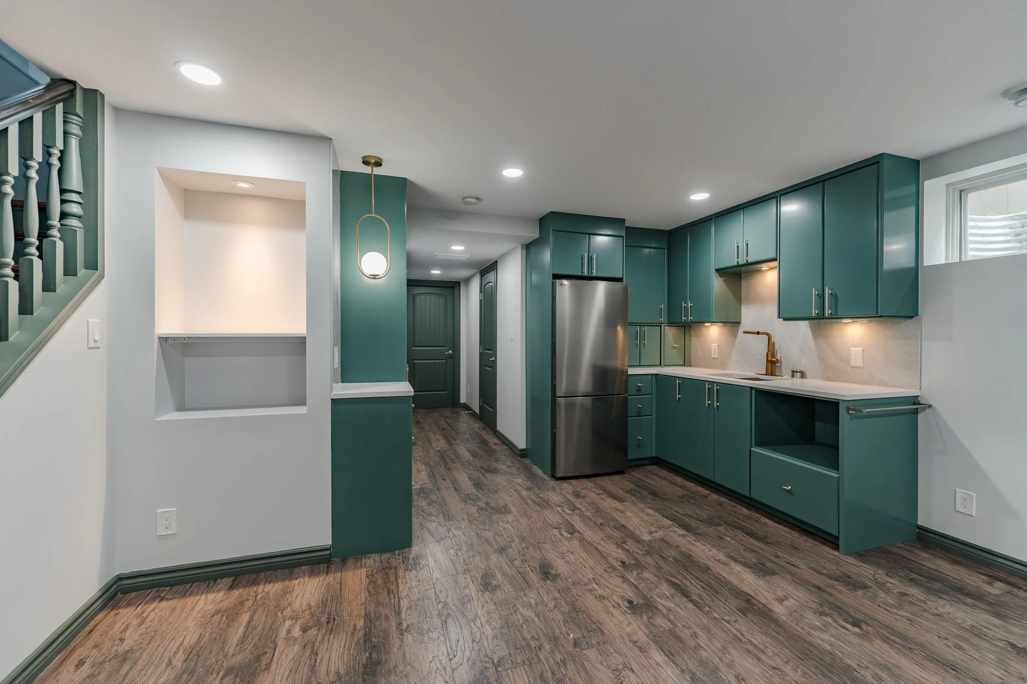Basement with a Wet Bar