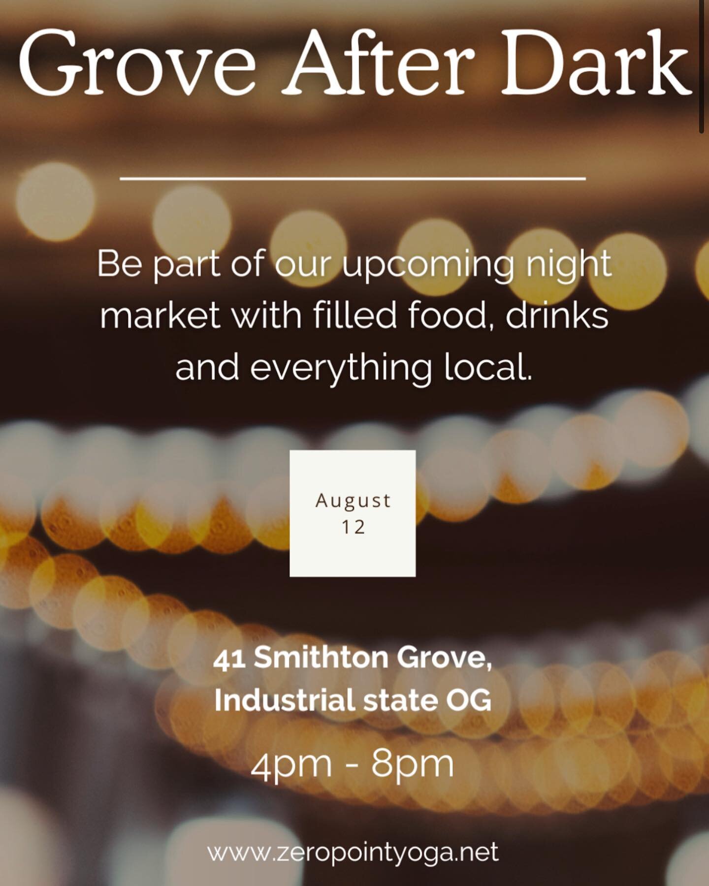 Who&rsquo;s keen to Grove it after dark on Saturday?! 

One &amp; Aum will be there from 4 - 8pm - sharing with the Ocean Grove community and beyond, our beloved products to help women on their well-being journey ✨

Hosted by the amazing studio @zero