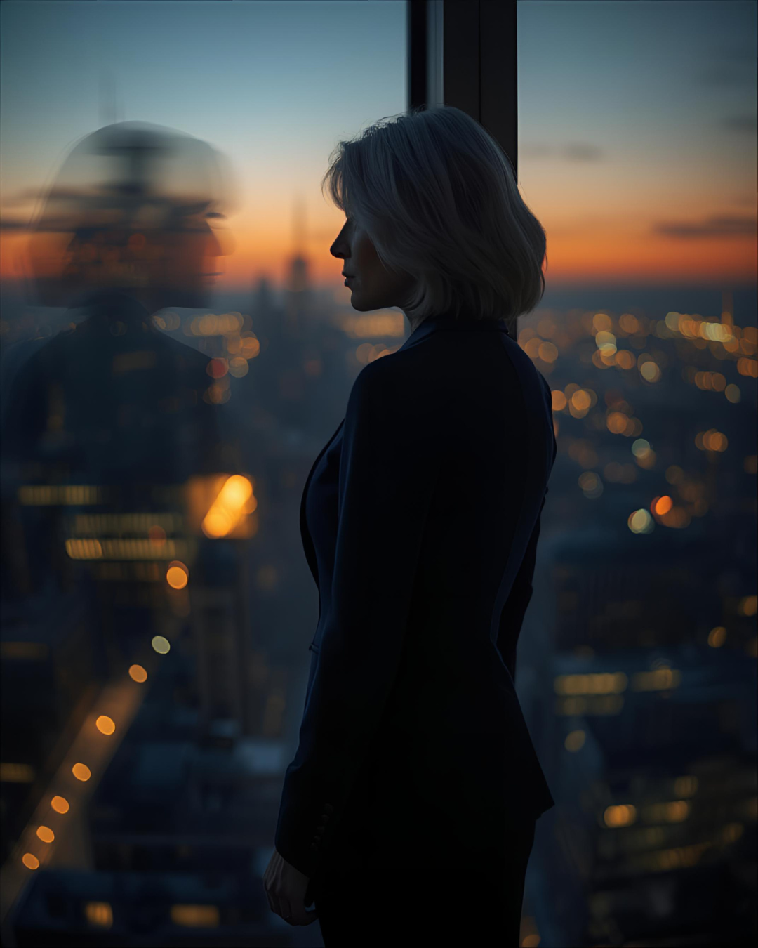 business owner looking out the window feeling clear about their exit