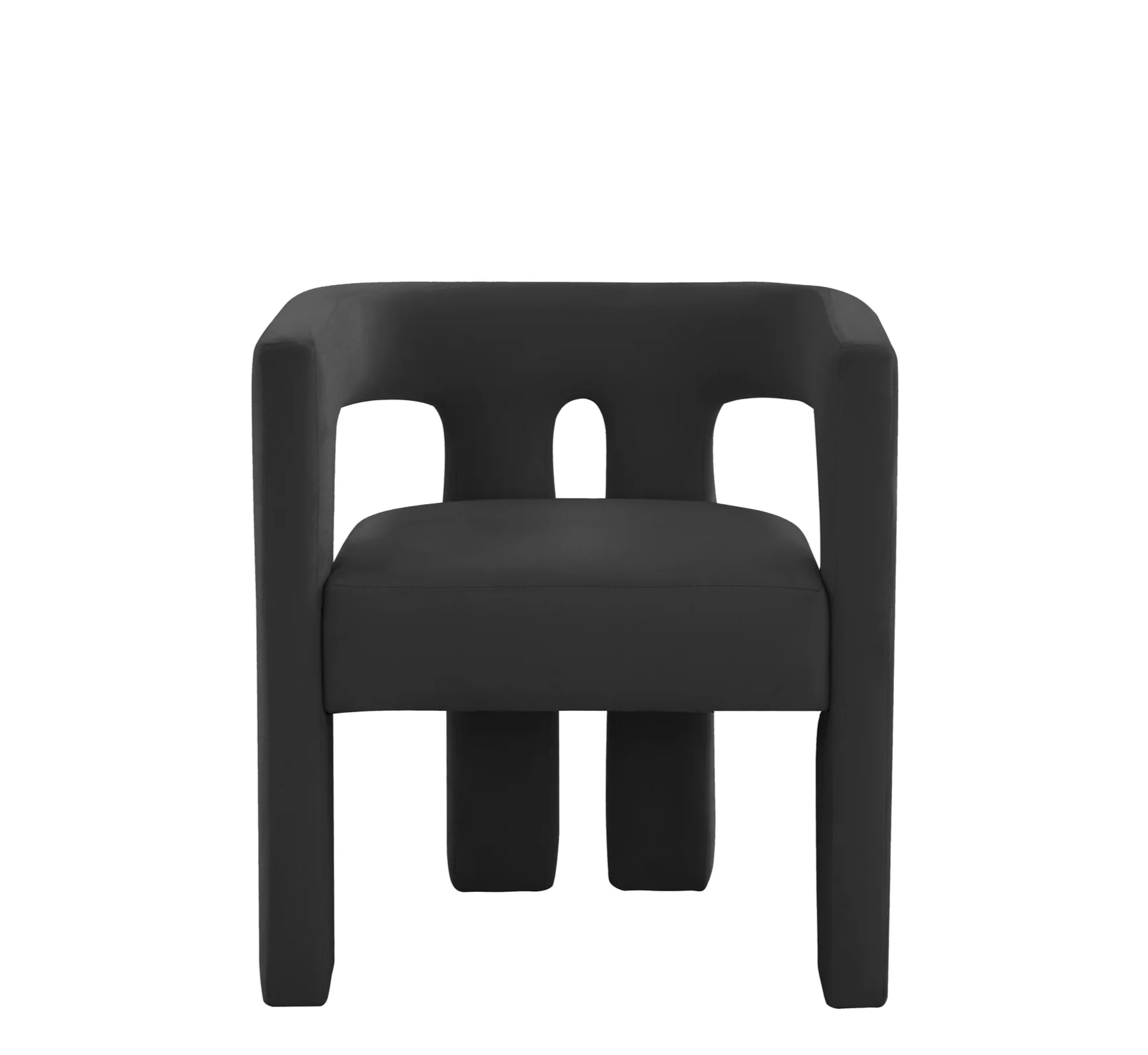 Charcoal Velvet Accent Chair