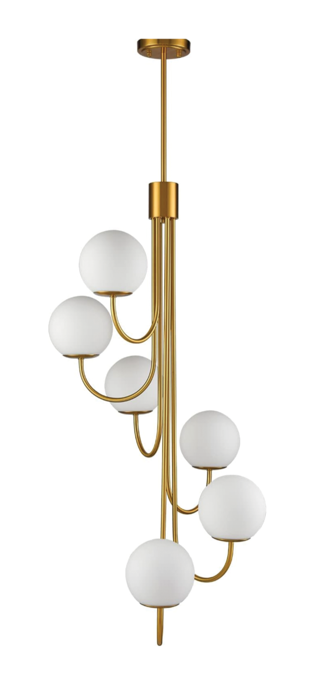 ModernGoldSpiralGlassGlobeChandelier.png
