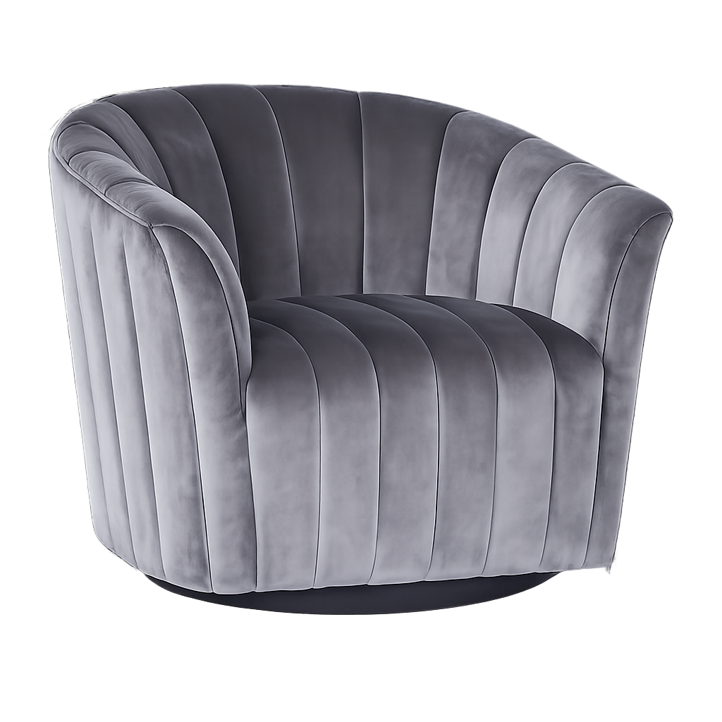 Gray Velvet Carbon Chair