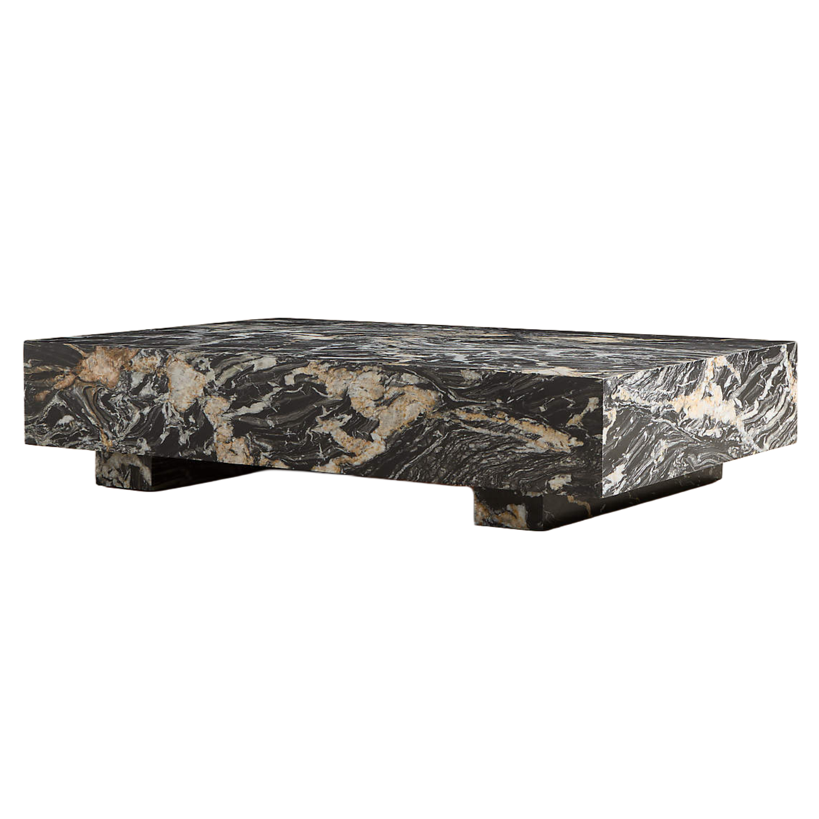 Enyo Rectangular Black Marble Coffee Table