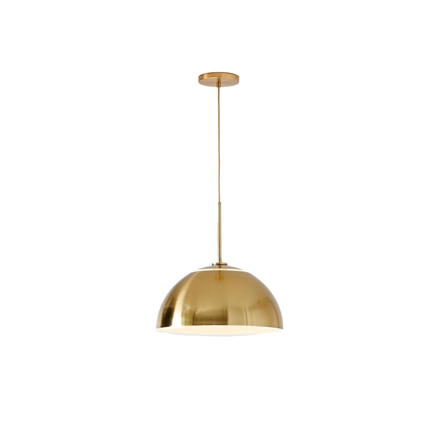 Sculptural Brass Dome Pendant