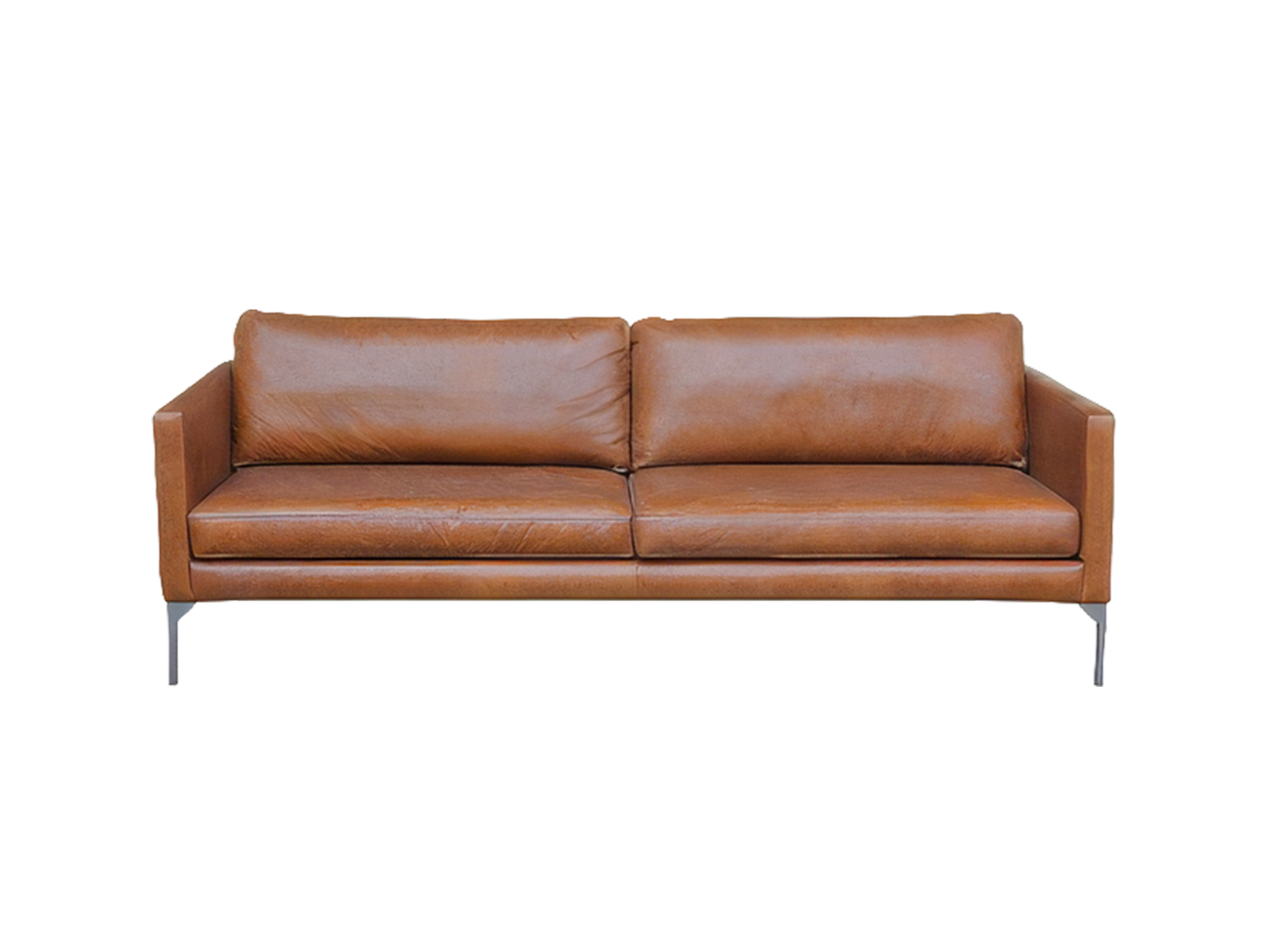 Warm Brown Leather Parker Sofa