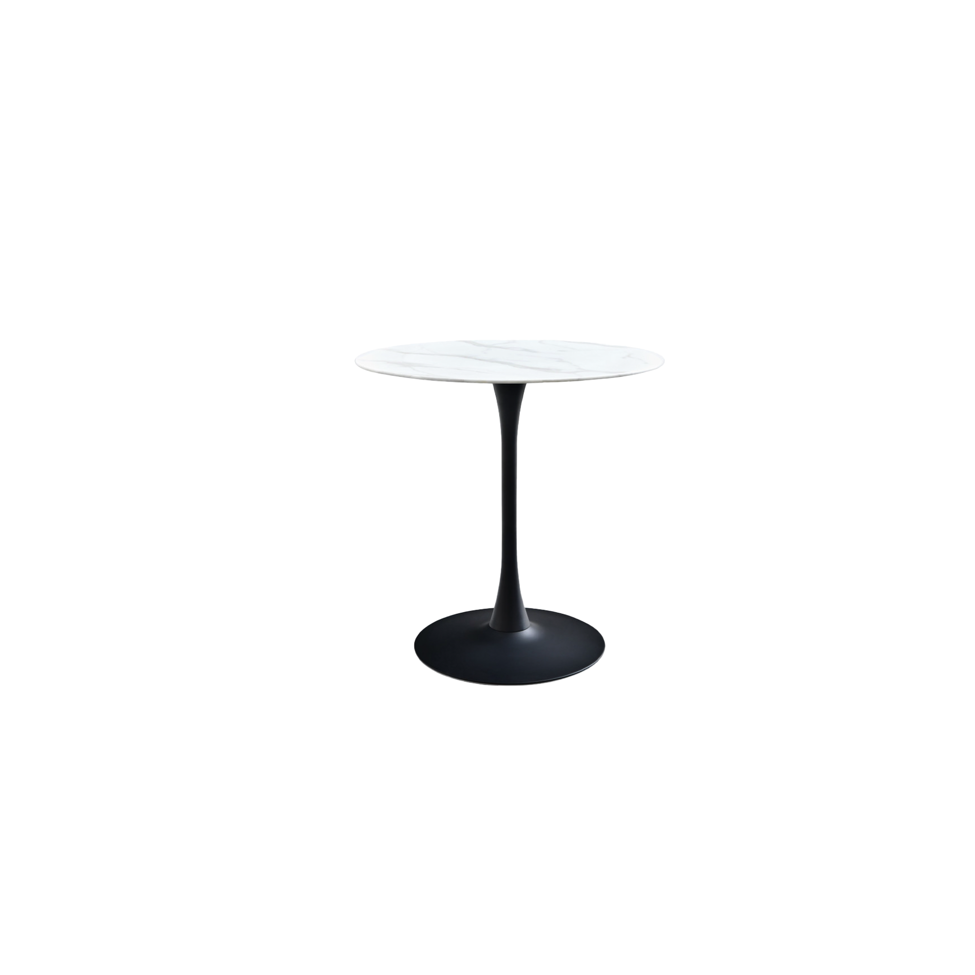 Tulip Matte Black Counter Height Table