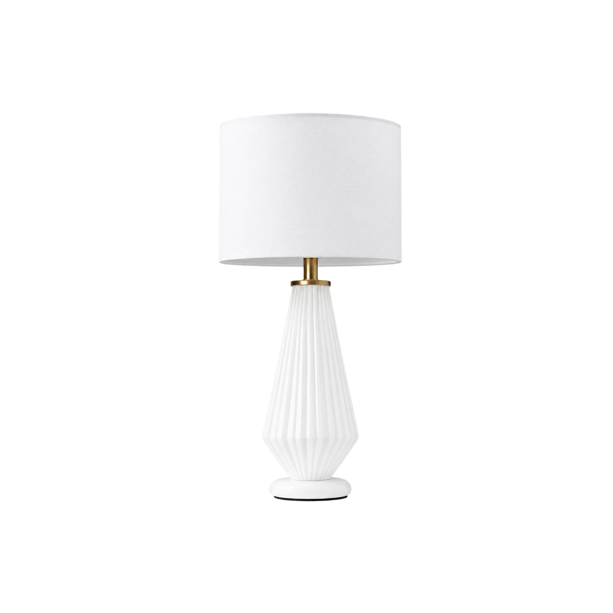 White Glass Table Lamp
