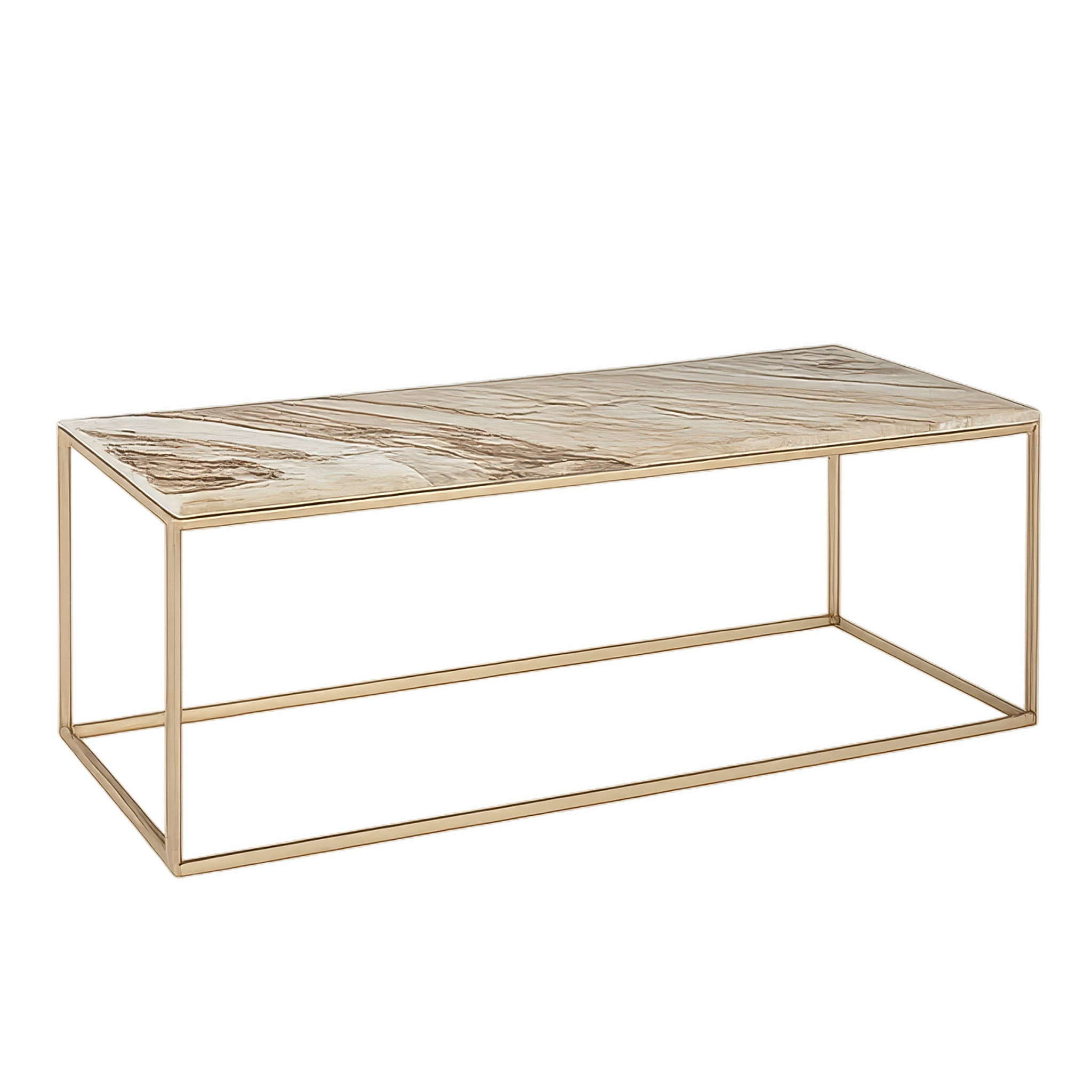 Amber Marble Top Coffee Table