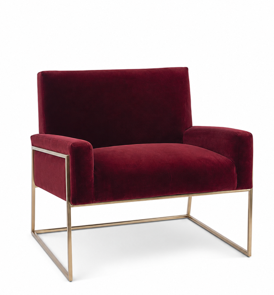 Red Velvet Sheena Armchair
