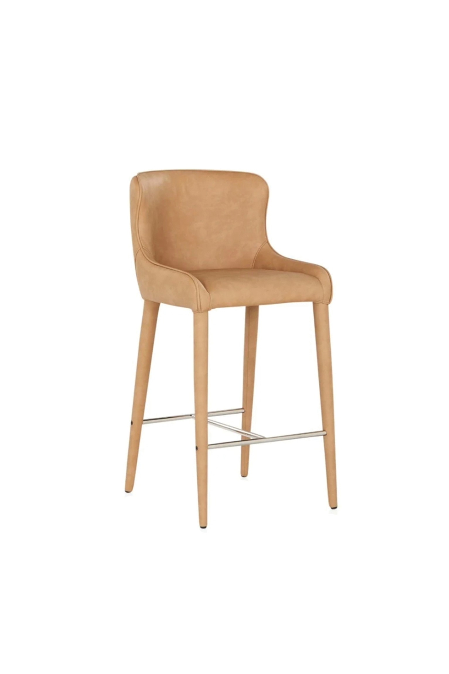 Markson Tan Vegan Leather Counterstool