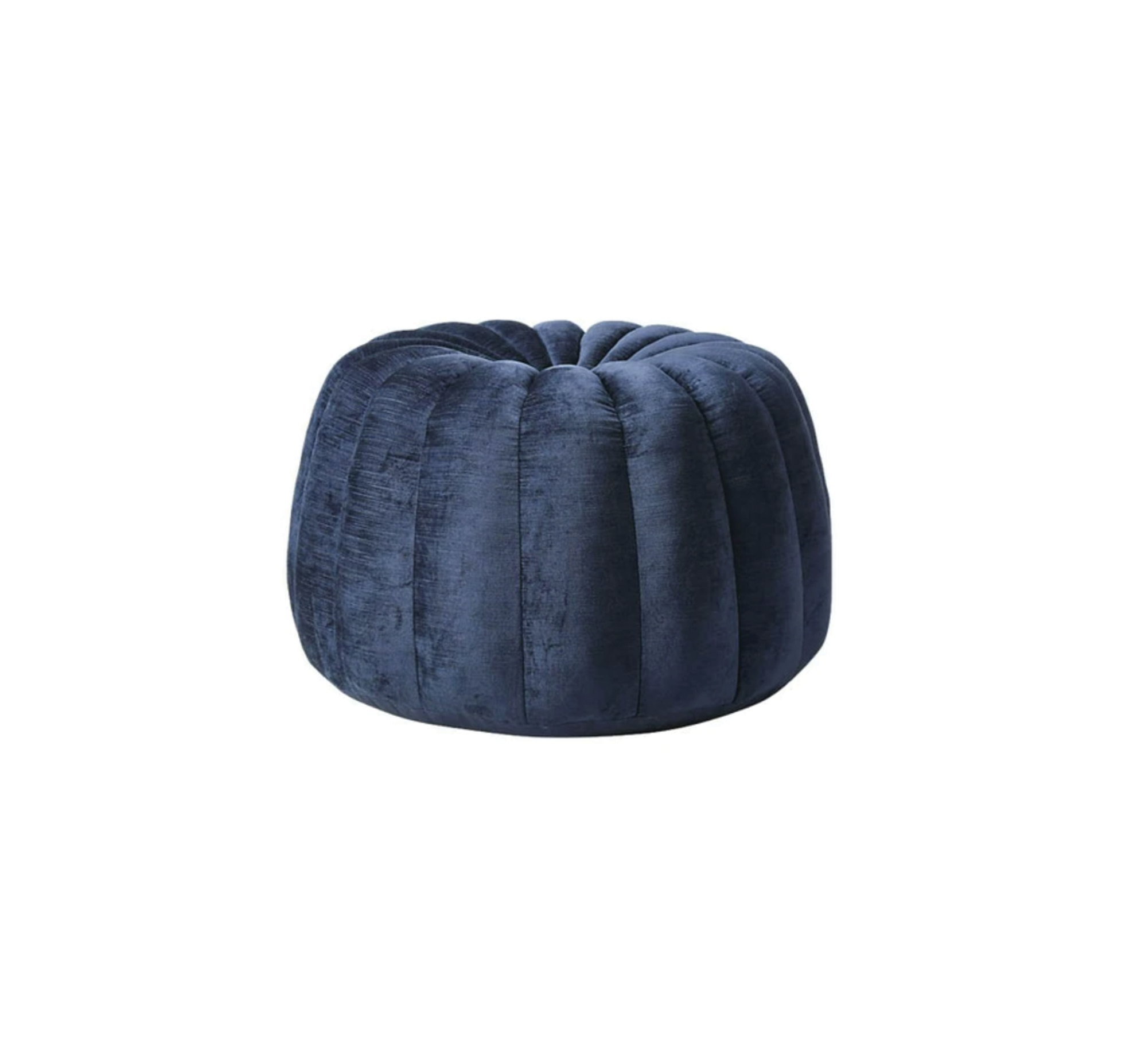 Blue Velvet Pouf