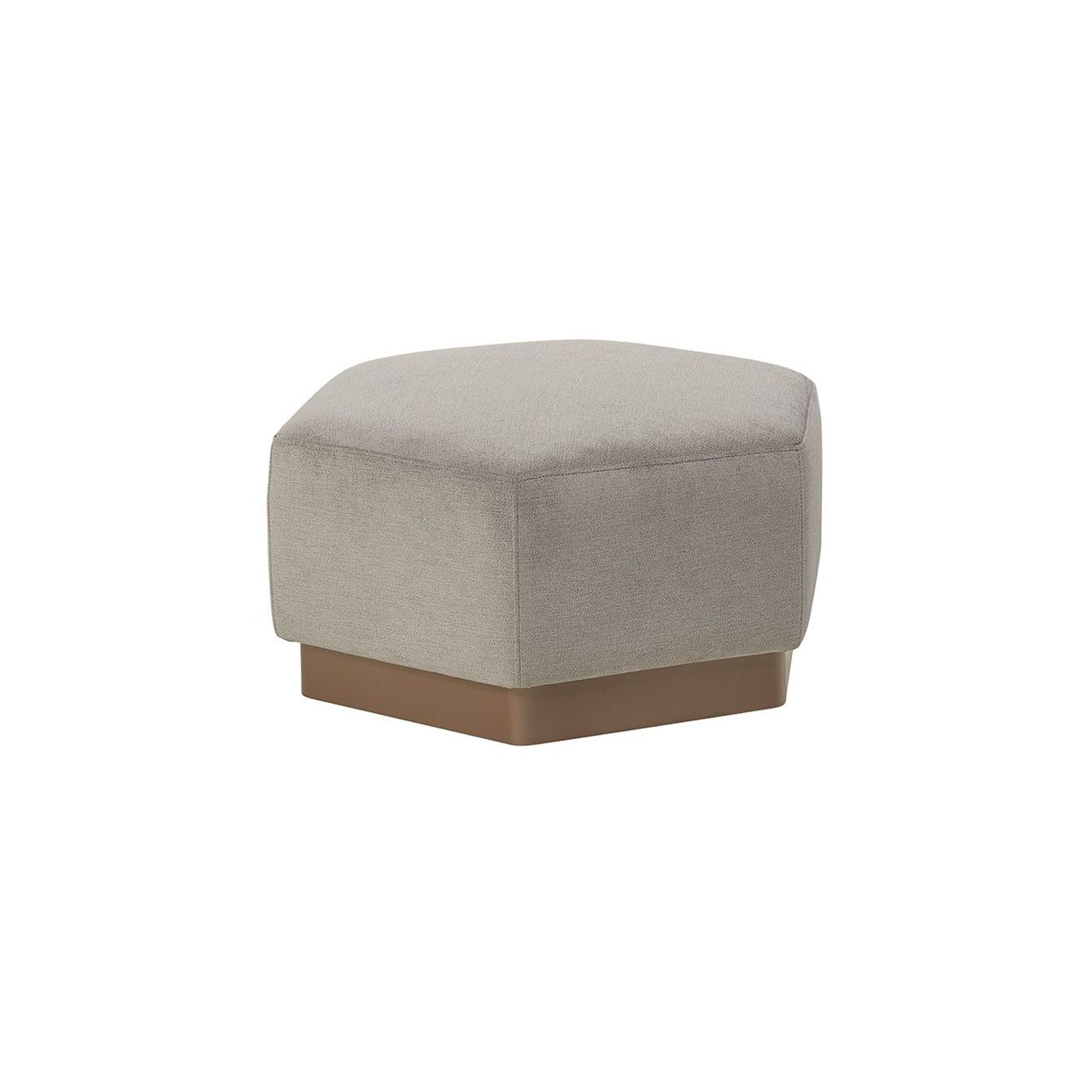 Octogonal Gold Base Ottoman
