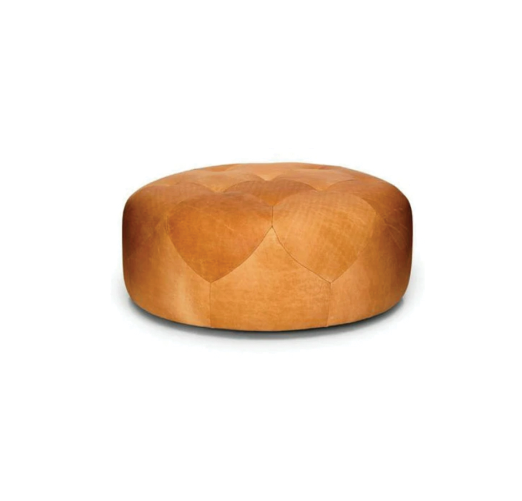 Camel Leather Ottoman