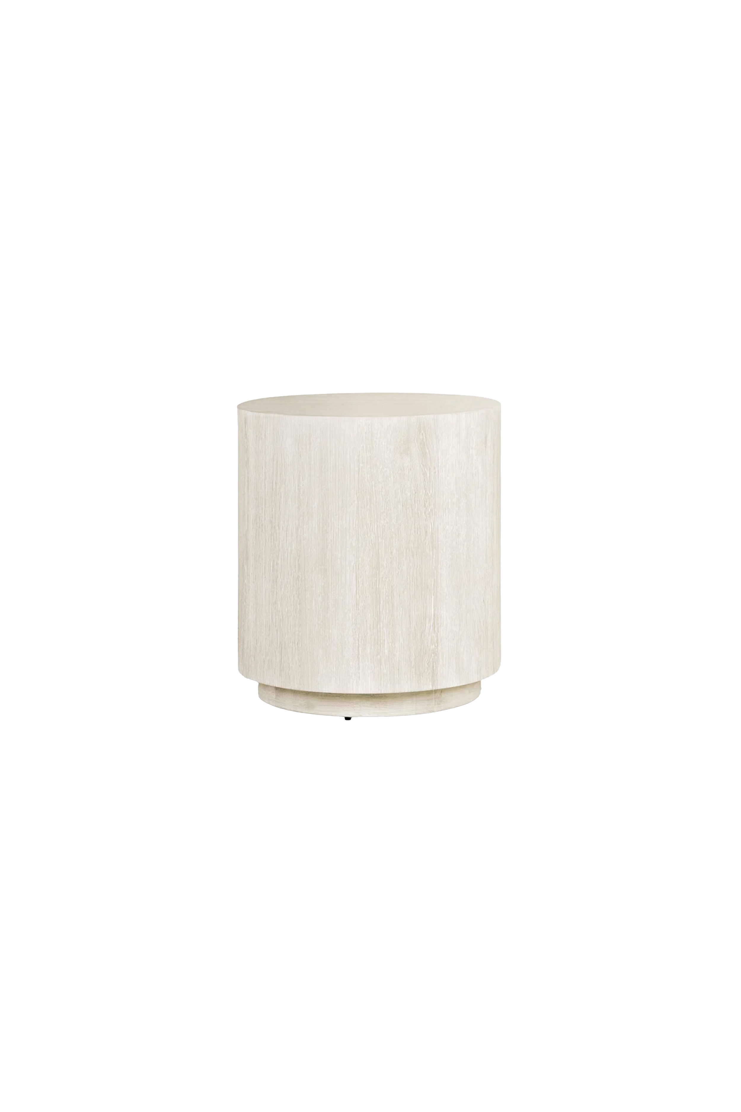 Layne White Round End Table