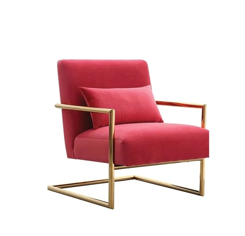 Pink Velvet Armchair