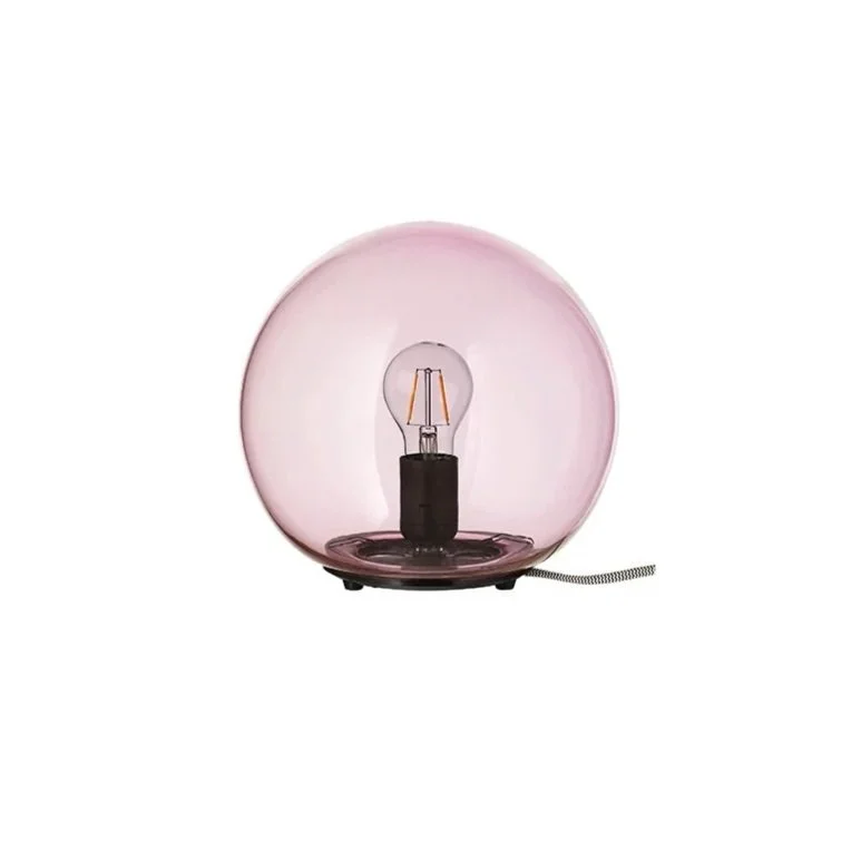 Pink Fado Clear Orb Table Lamp