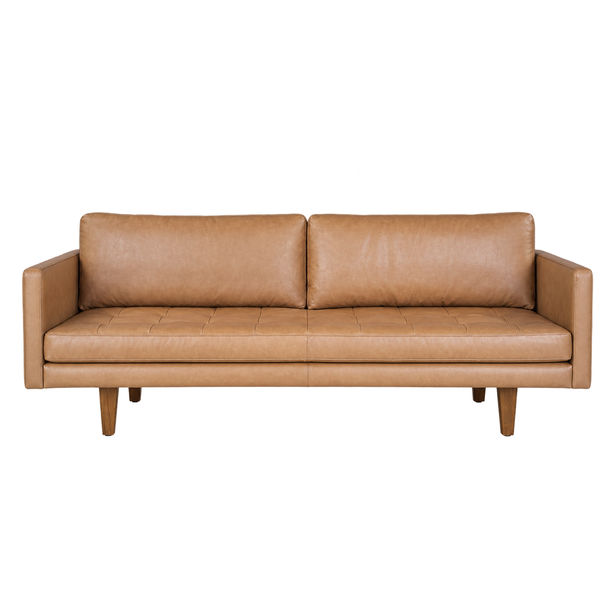 Chalk Tan Leather Sofa