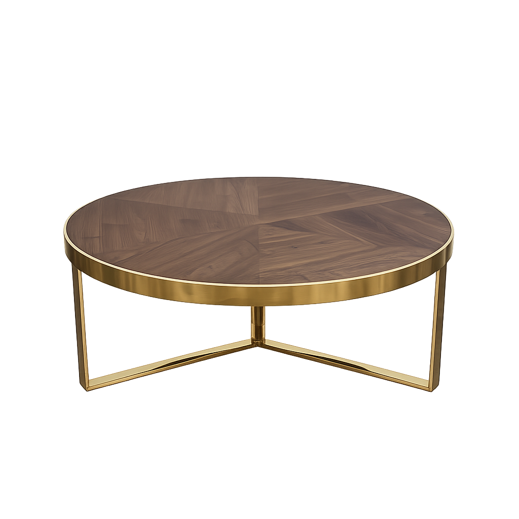 Brass Tri-Base Coffee Table