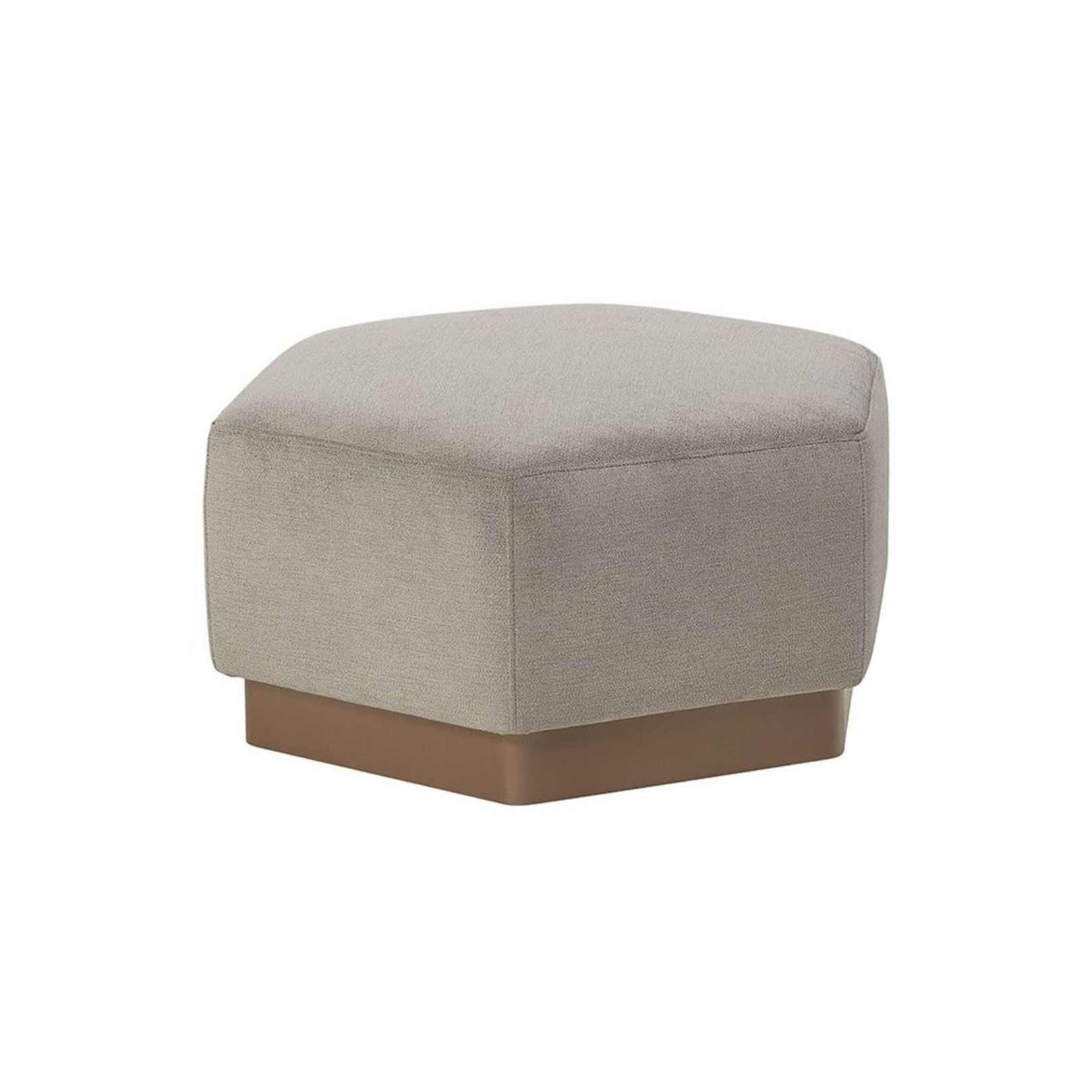 Octogonal Gold Base Ottoman