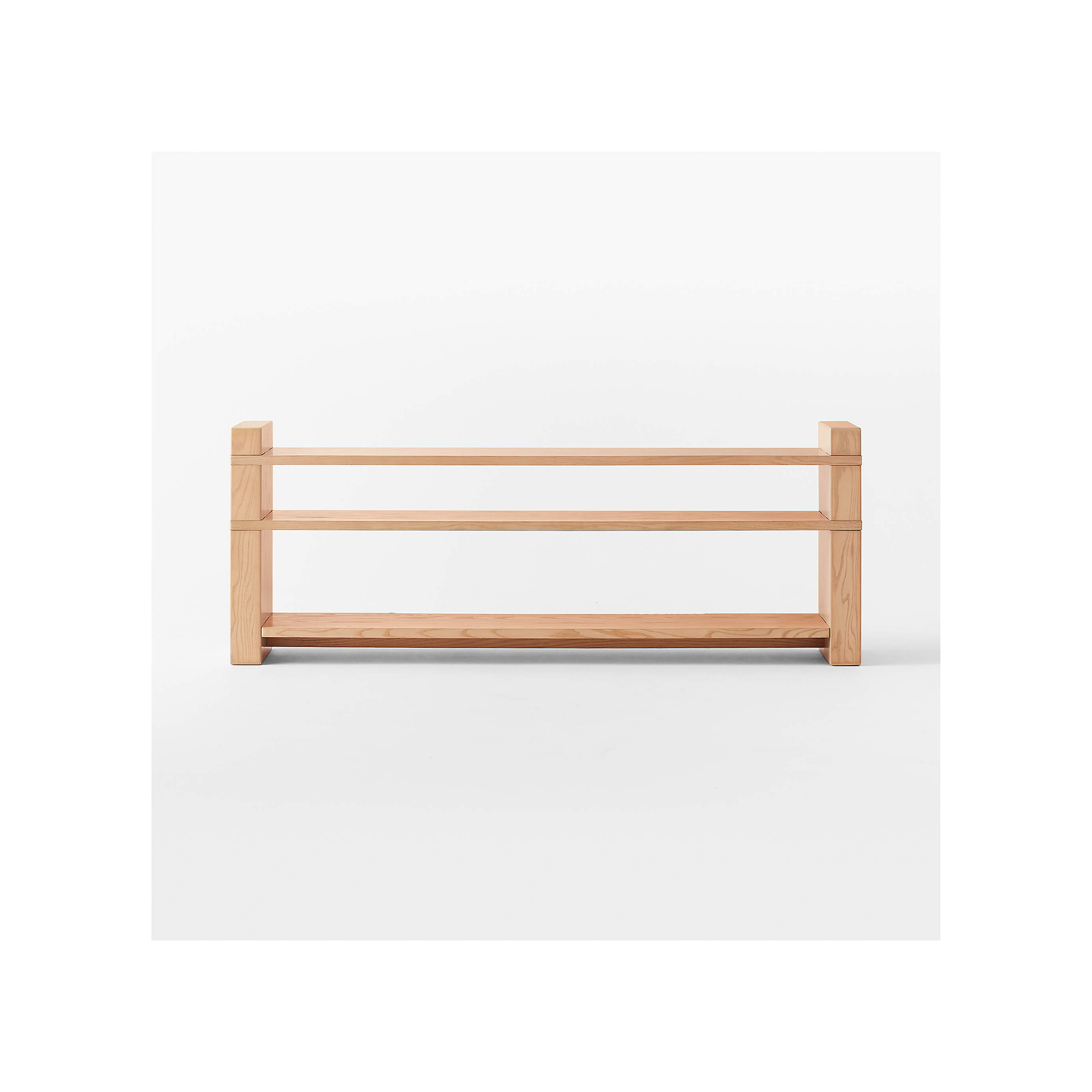 Ash Wood Low Bookcase