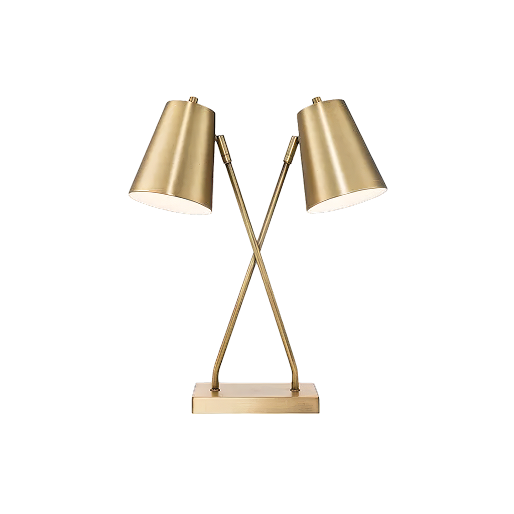 Brass "X" Desk Lamp