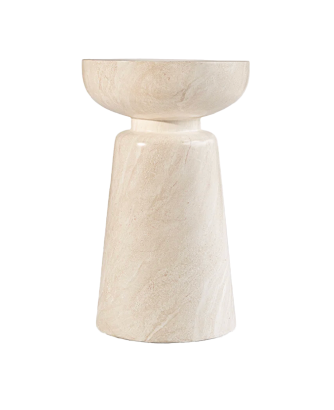 Outdoor Chalice Faux Side Table