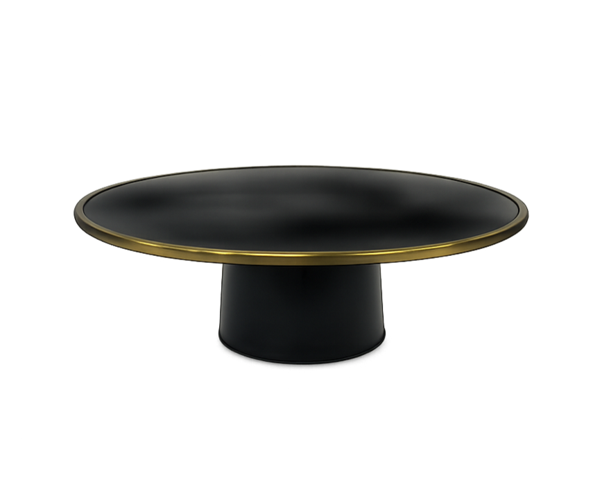 Black w/ Gold Rim Coffee Table