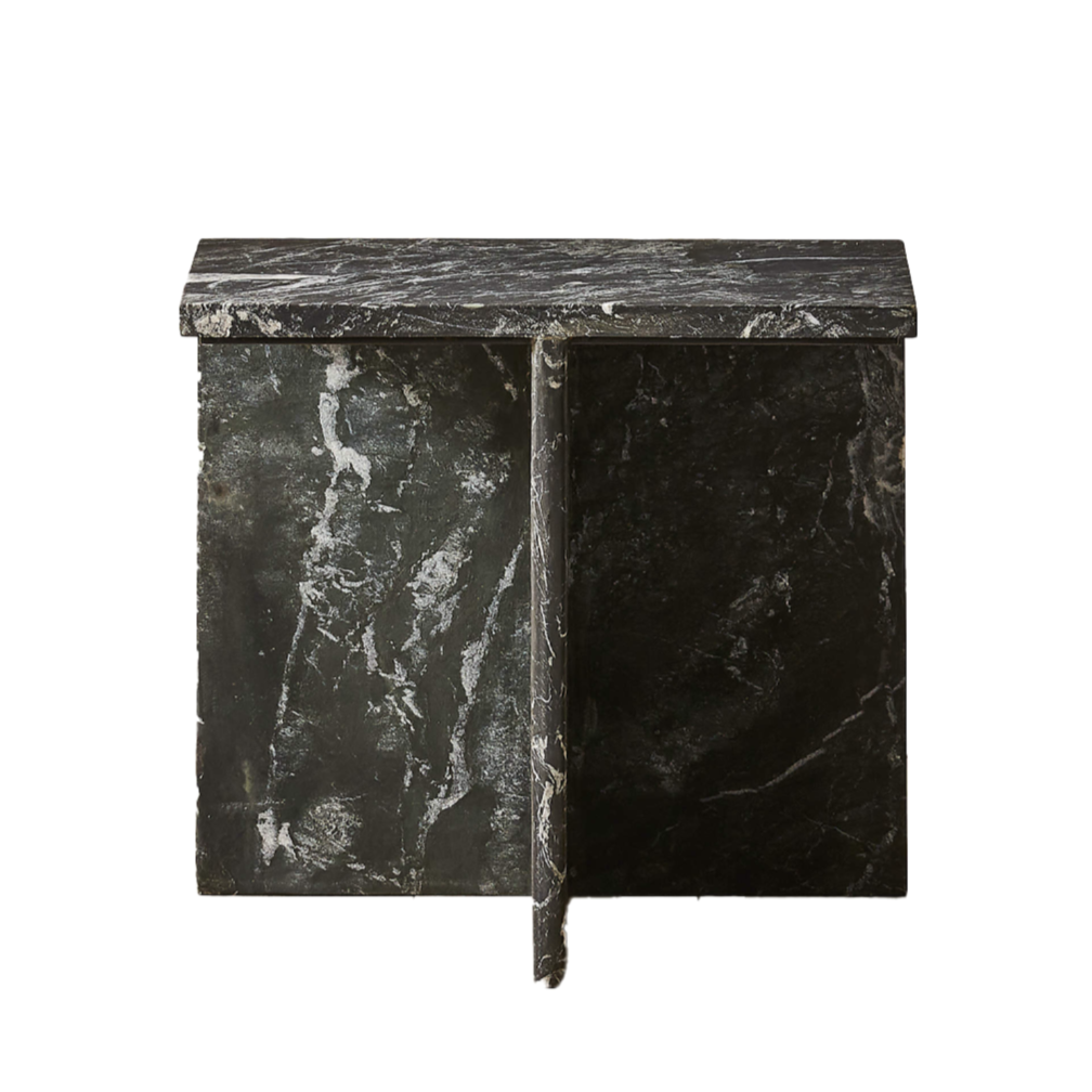 T Black Marble Side Table