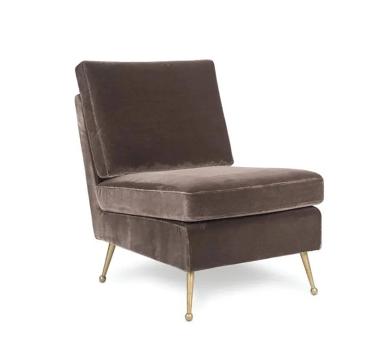 Mod Chair with Gold Ball Foot