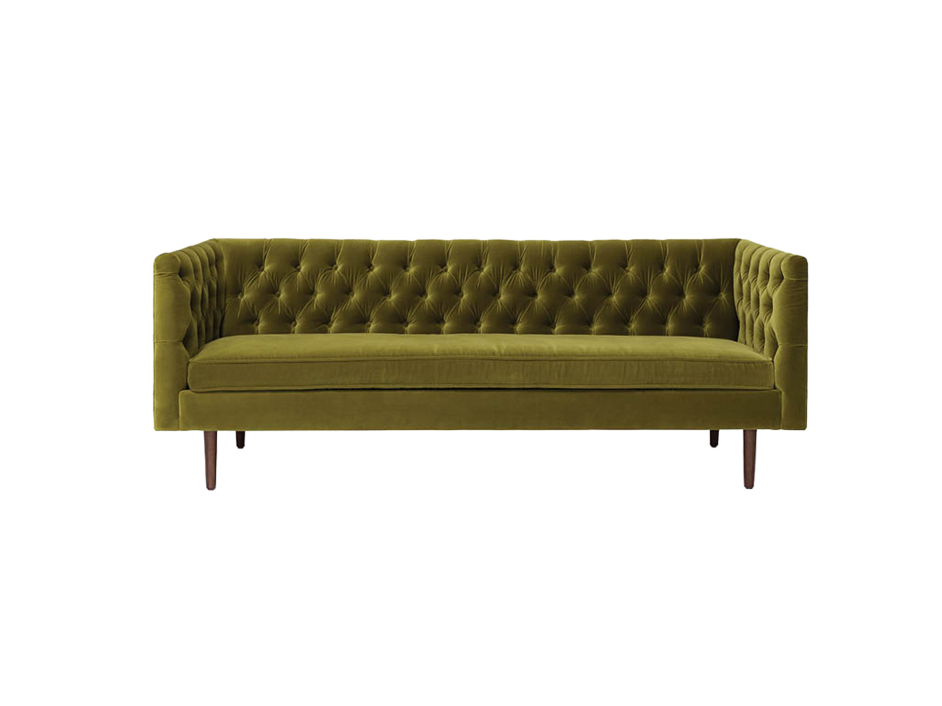 Olive Green Tufted Sofa