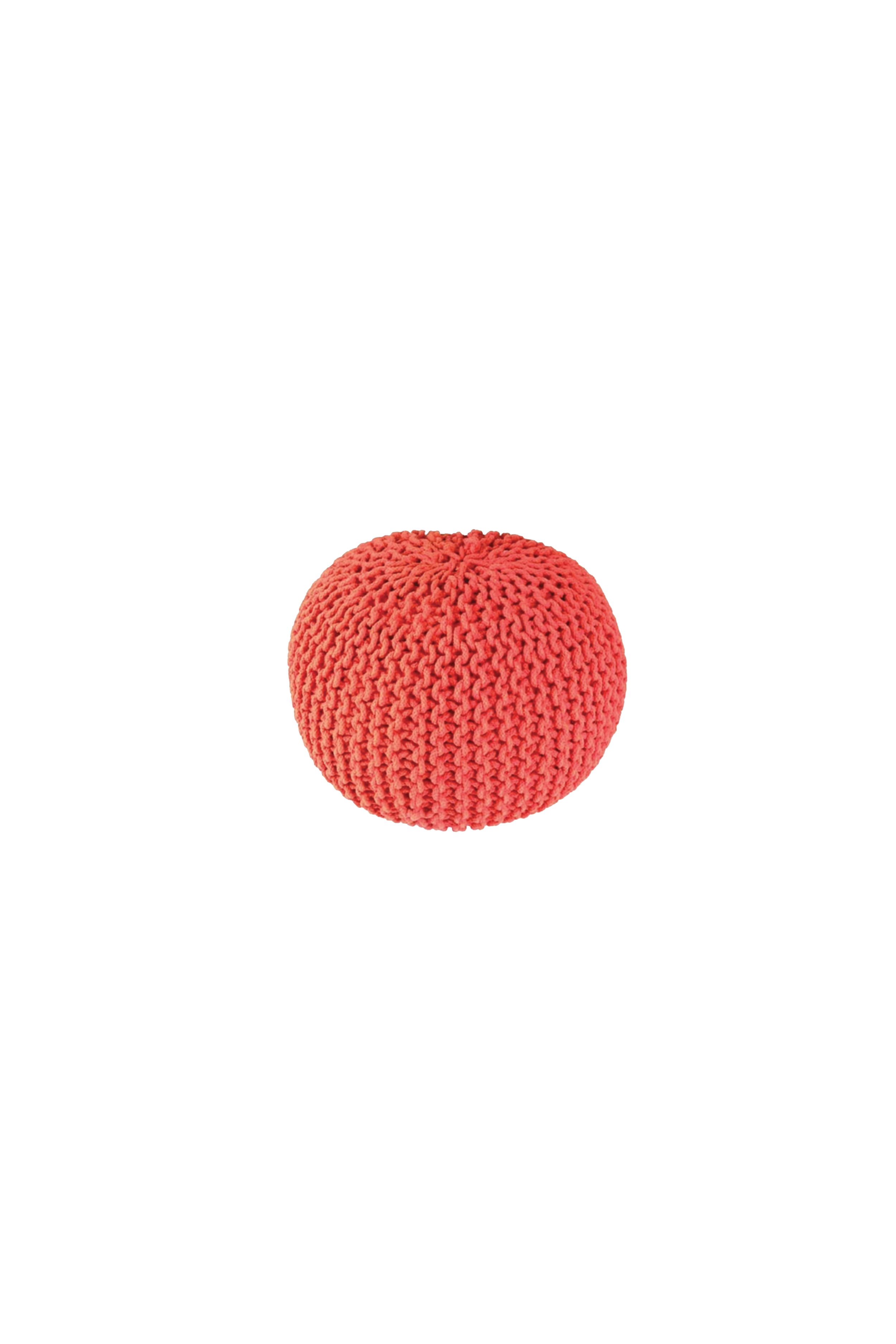 Crocheted Red Pouf
