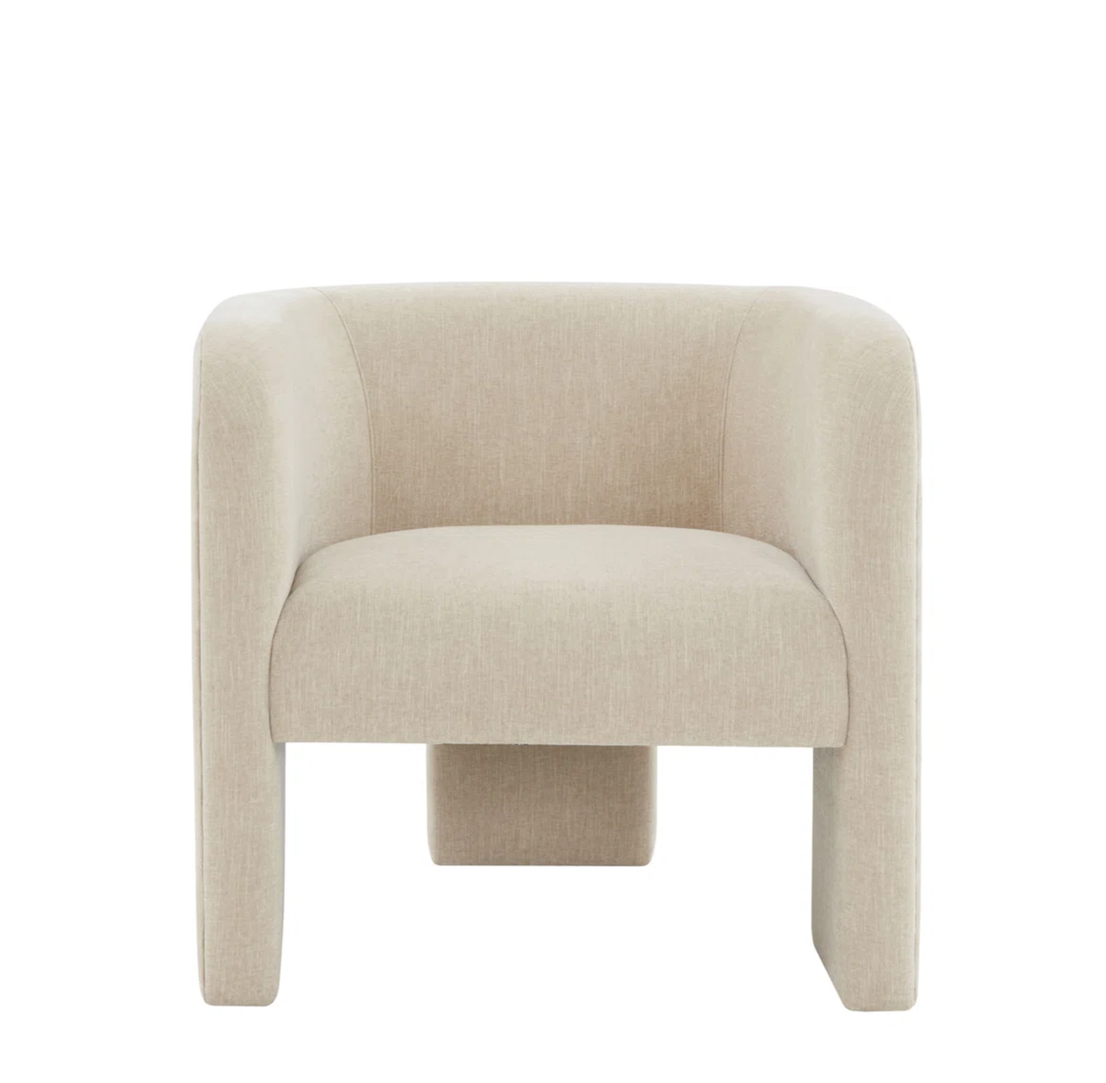 Cream Upholstered Accent Chair