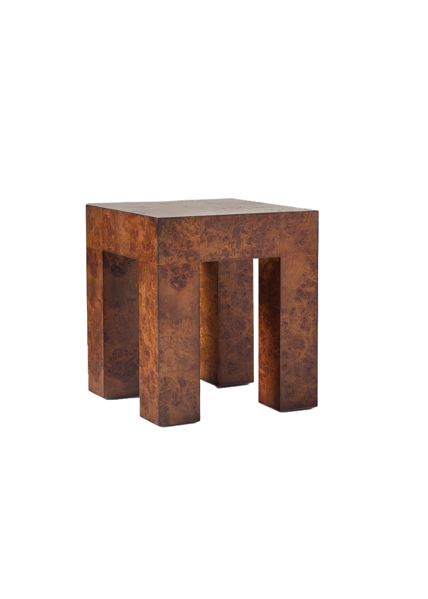 HICKORY BURL SIDE TABLE