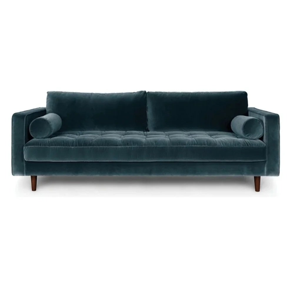 Teal Tufted Sofa
