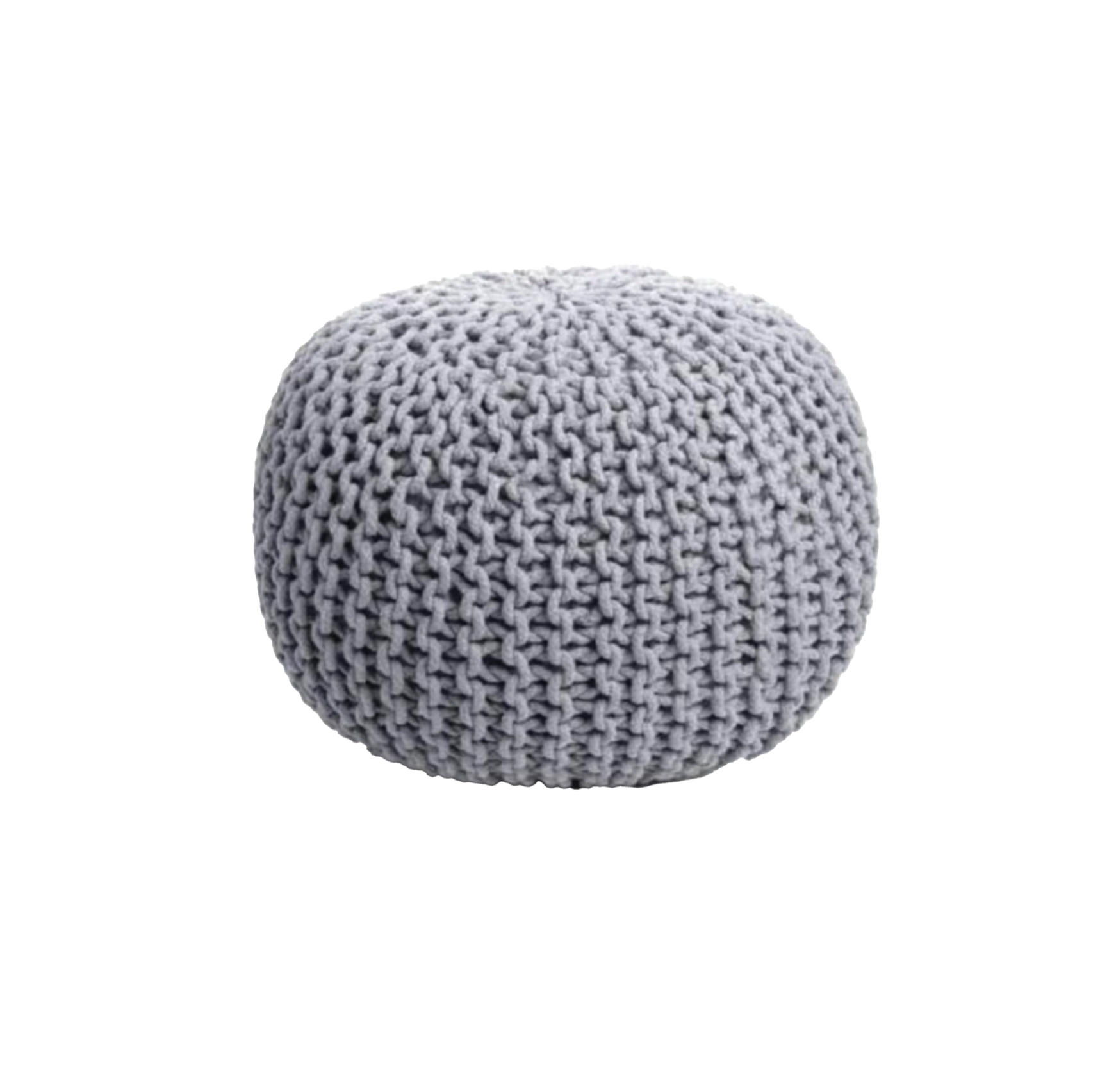 Crocheted Grey Pouf
