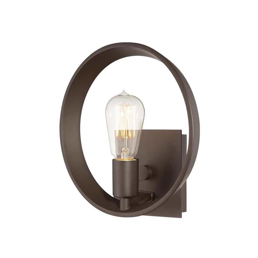 Grey Medal Circular Sconce