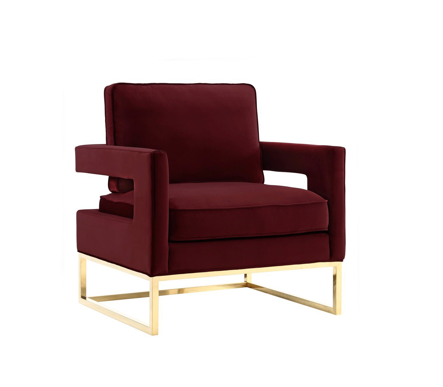 Burgundy Accent Armchair