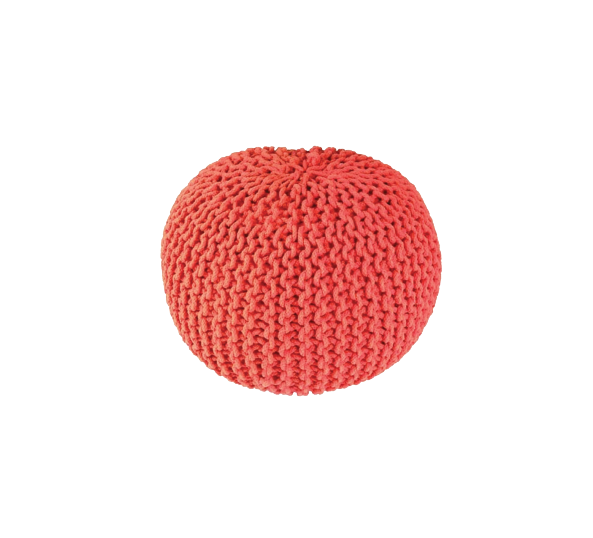 Crocheted Red Pouf