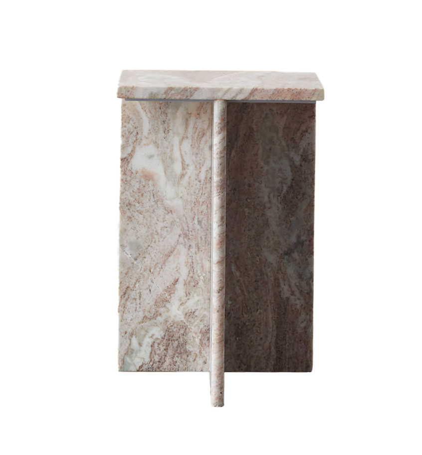 T-Shaped Marble Side Table